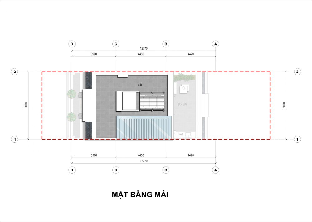 Liền kề mặt bằng tầng mái