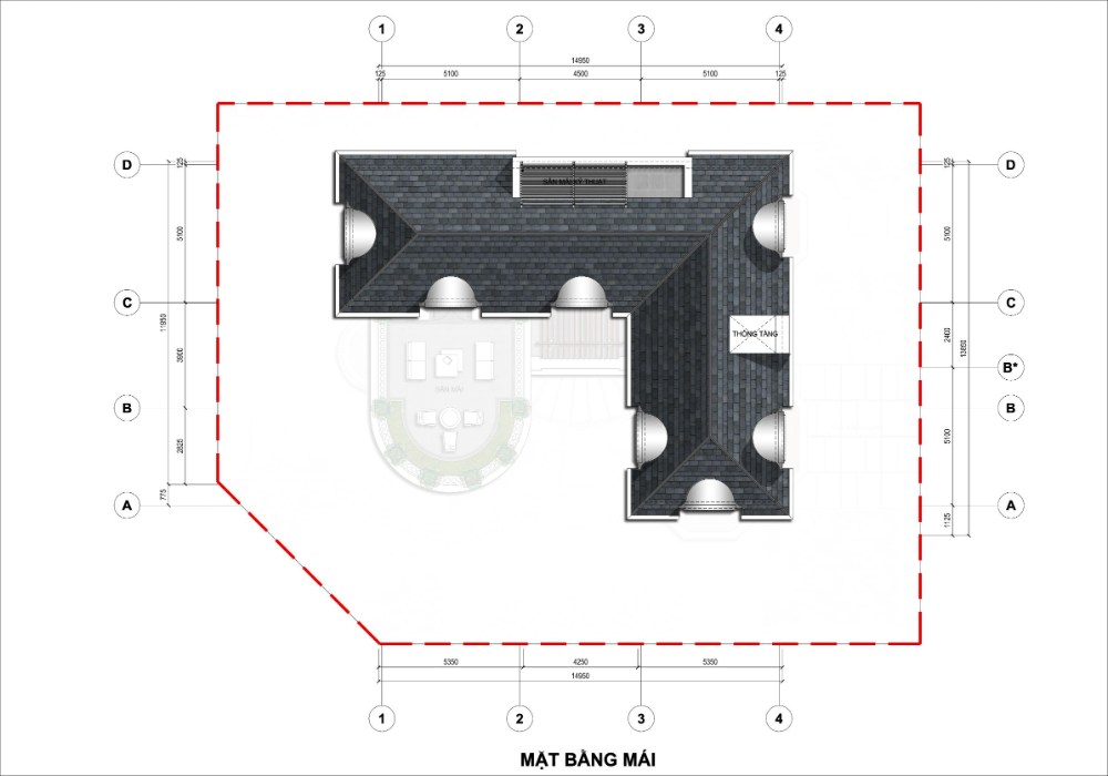 Mặt bằng tầng mái